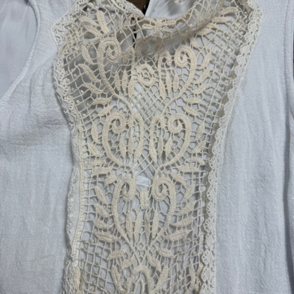 Free People Maribelle Mini Shift Dress White/Ivory, Crochet, Boho, Size S, - Picture 5 of 10
